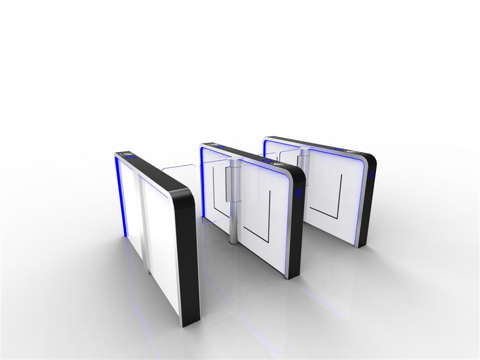 Dual Lanes viav vias Barrier Turnstile